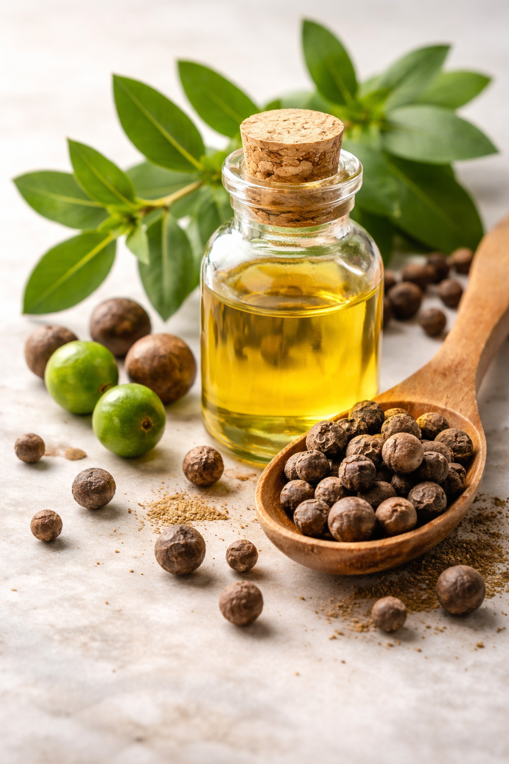 Pimento seed oil used in skincare formulations
